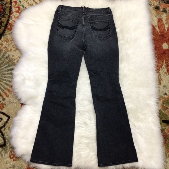 Idyllwind By Miranda Lambert Jeans 12 Black Flare Leg Stretch Lace Up Front Rock - Picture 3 of 9